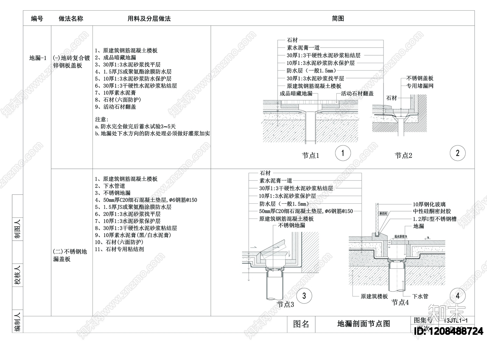 地面综合节点cad施工图下载【ID:1208488724】