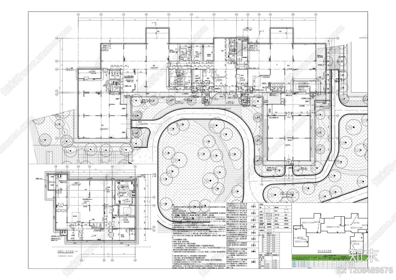 现代学校建筑cad施工图下载【ID:1208489676】