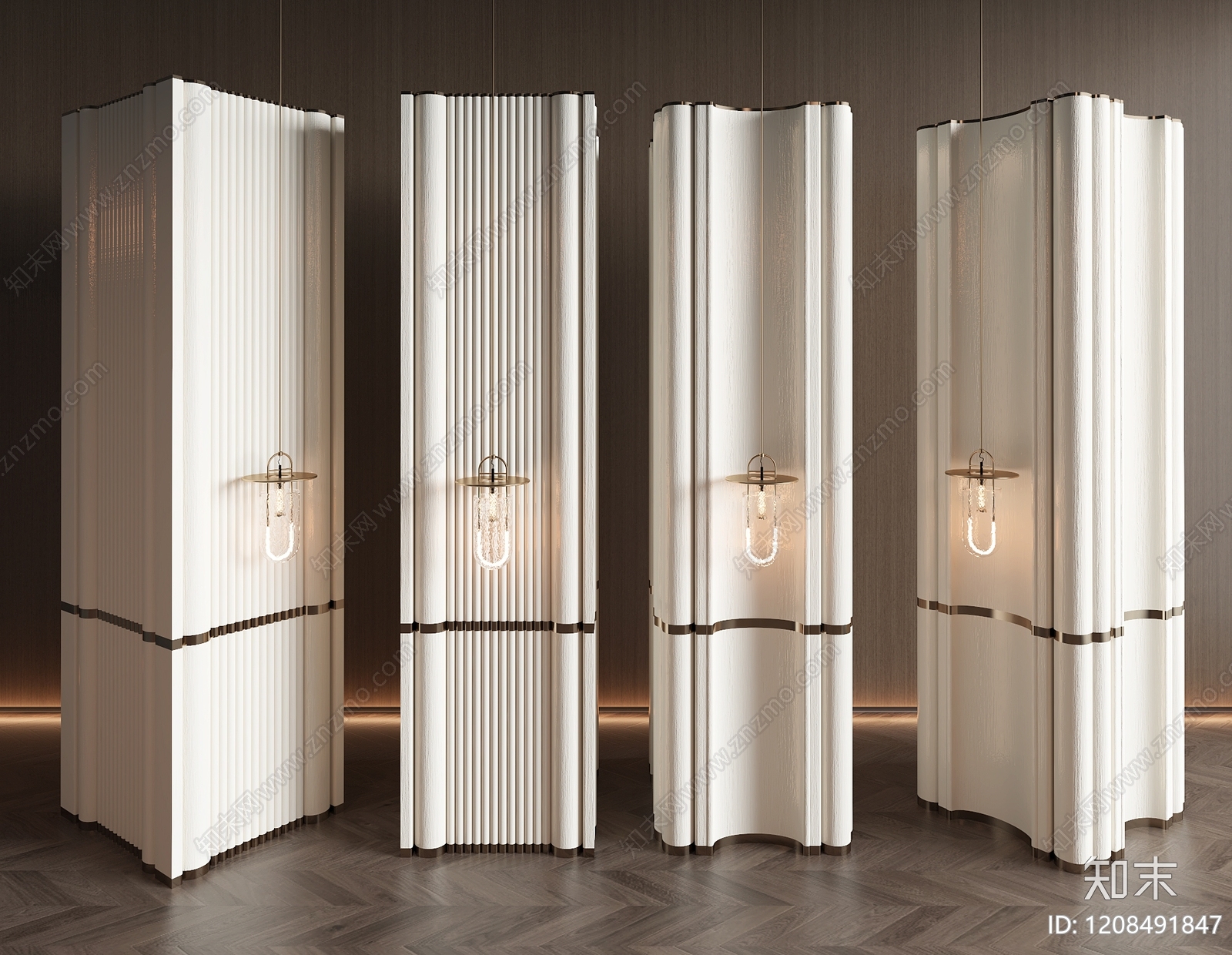 奶油风柱子3D模型下载【ID:1208491847】