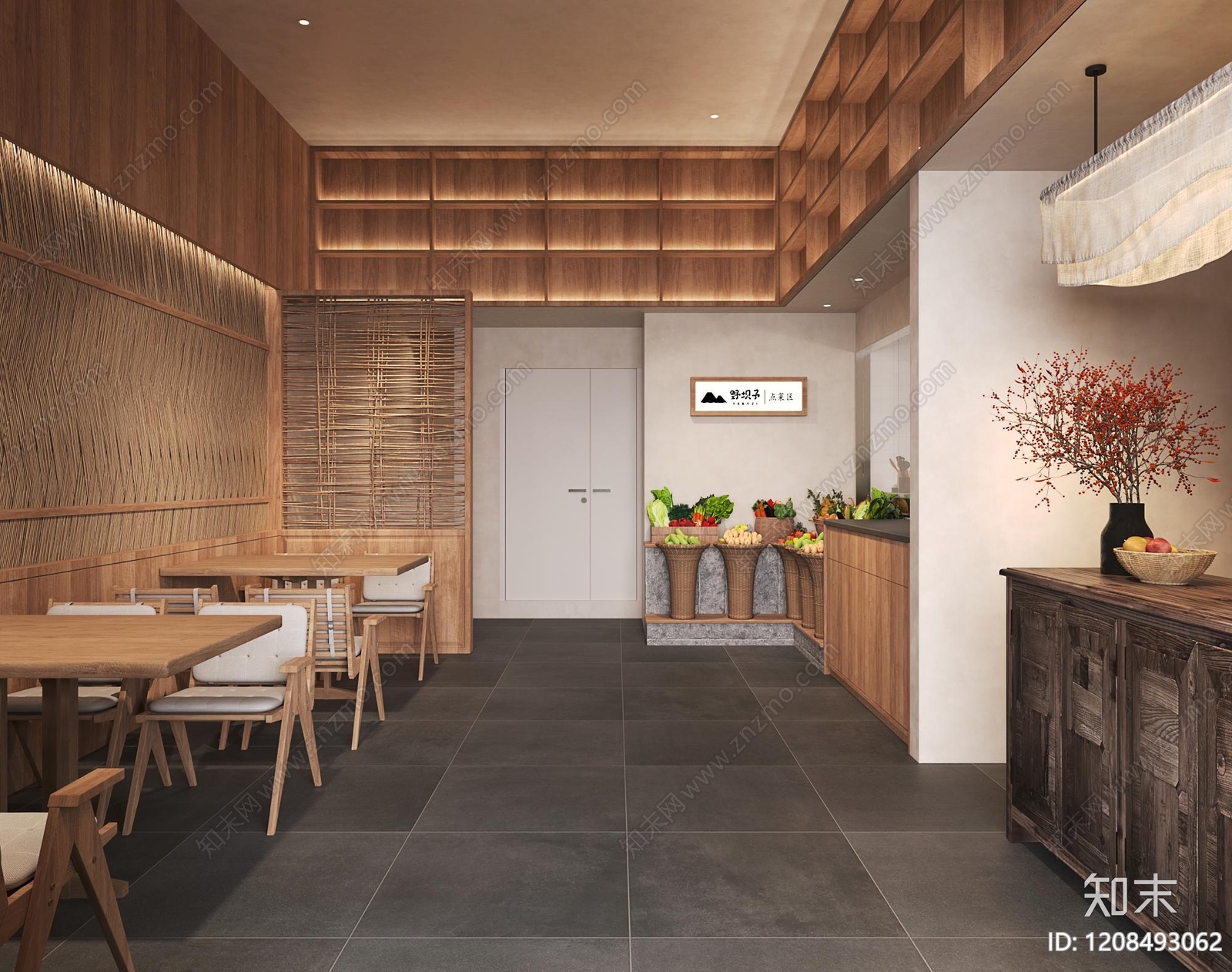 日式中餐厅3D模型下载【ID:1208493062】