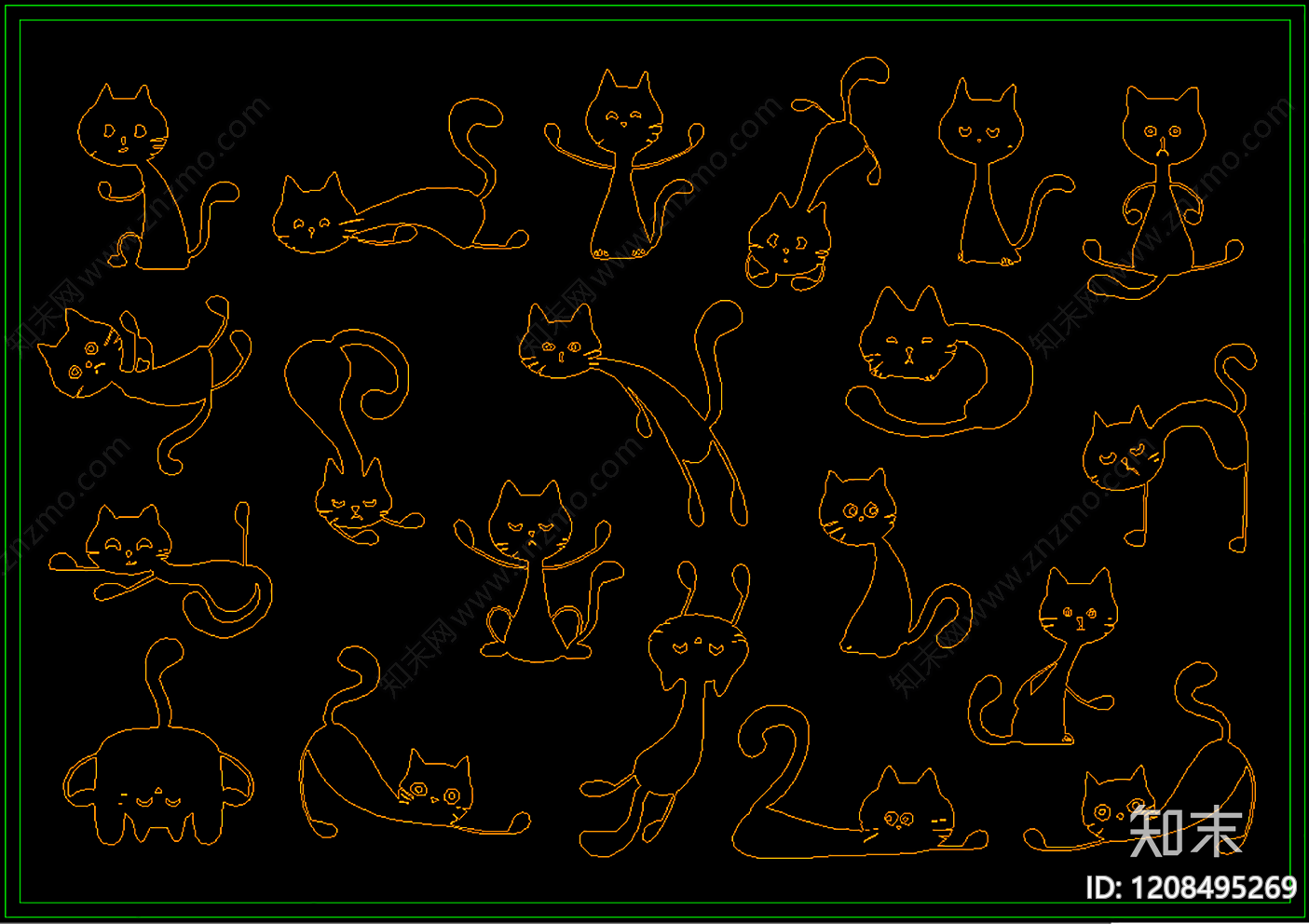 现代极简动物施工图下载【ID:1208495269】