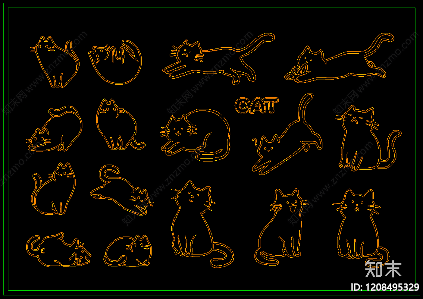 现代极简动物施工图下载【ID:1208495329】