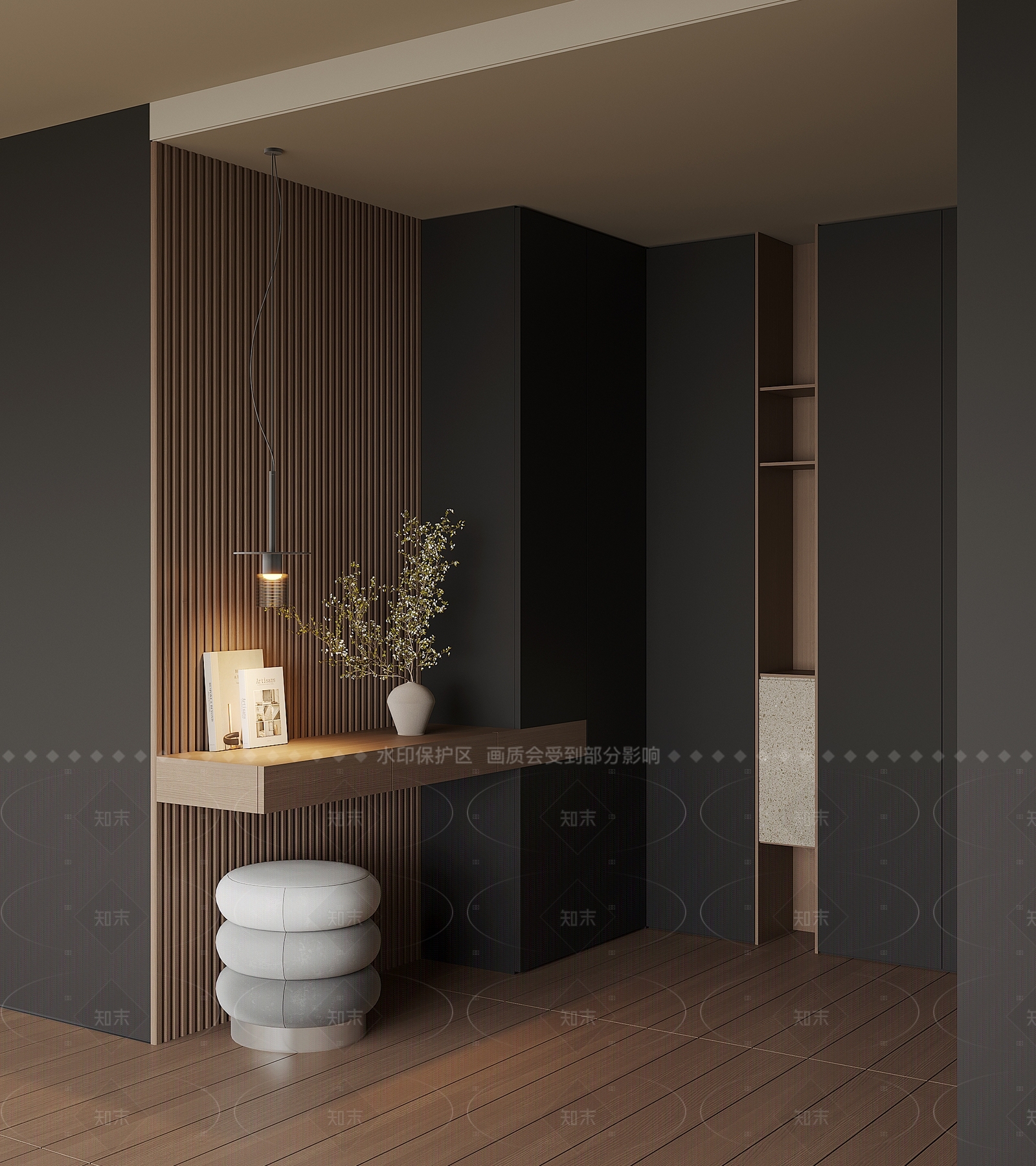 意式极简鞋柜3D模型下载【ID:1208498372】
