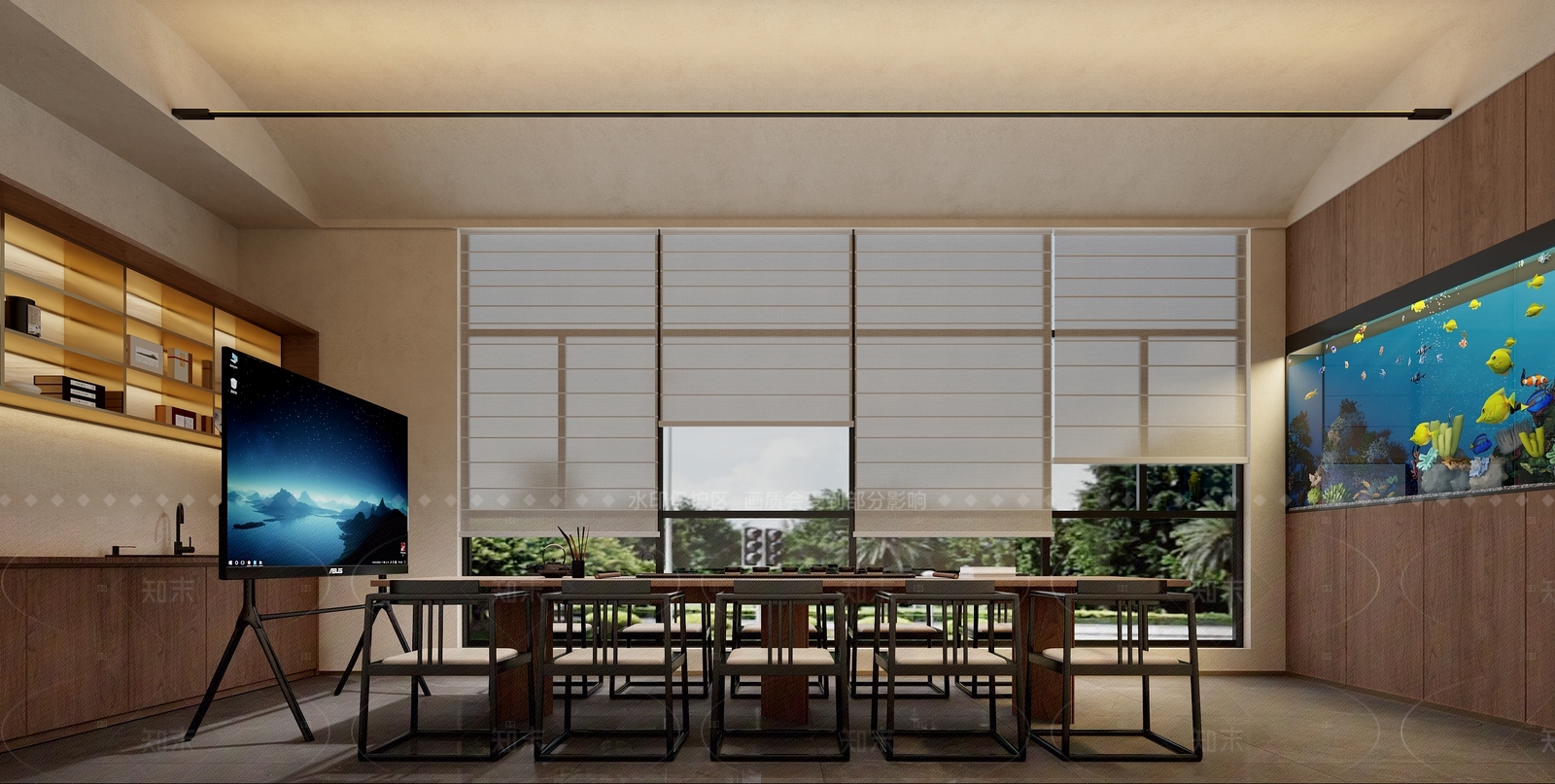新中式会议室3D模型下载【ID:1208501114】