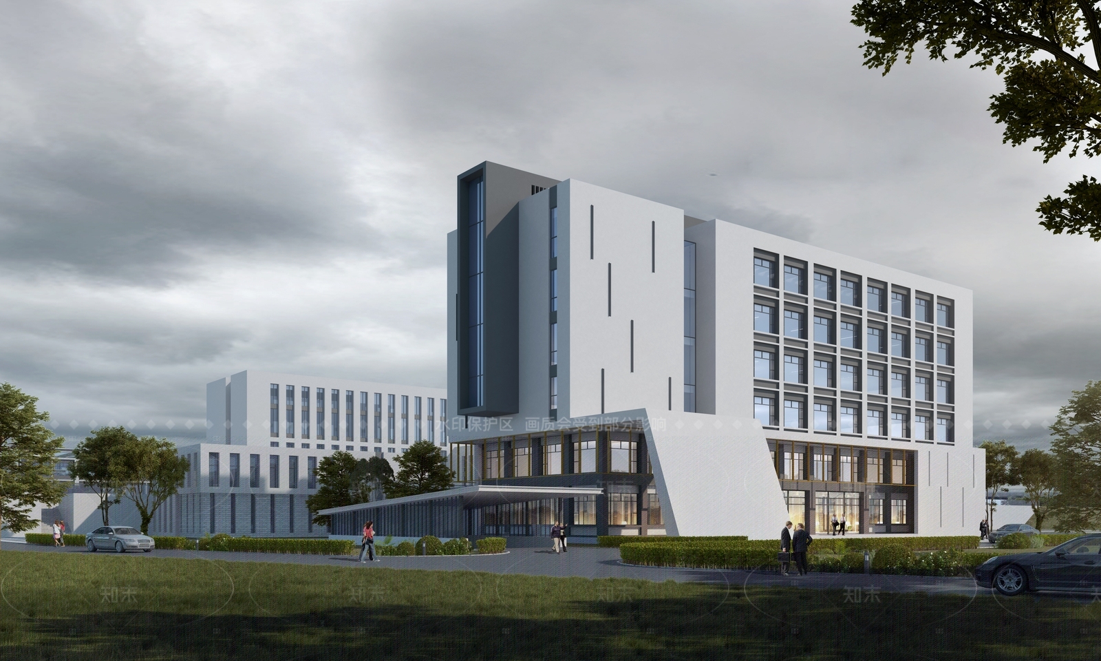 现代政府办公楼SU模型下载【ID:1208504645】