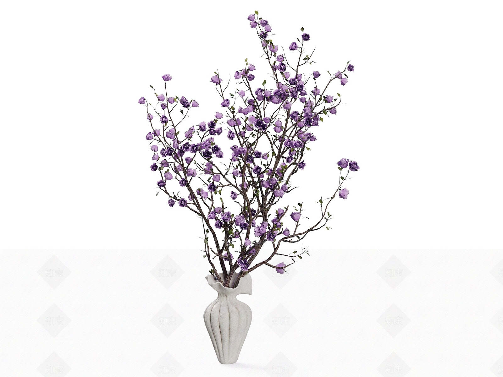 侘寂花艺3D模型下载【ID:1208504875】