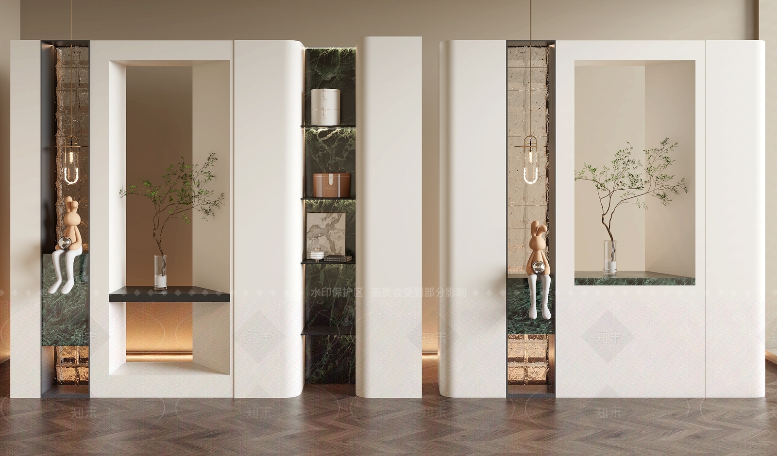 现代隔断SU模型下载【ID:1208505287】