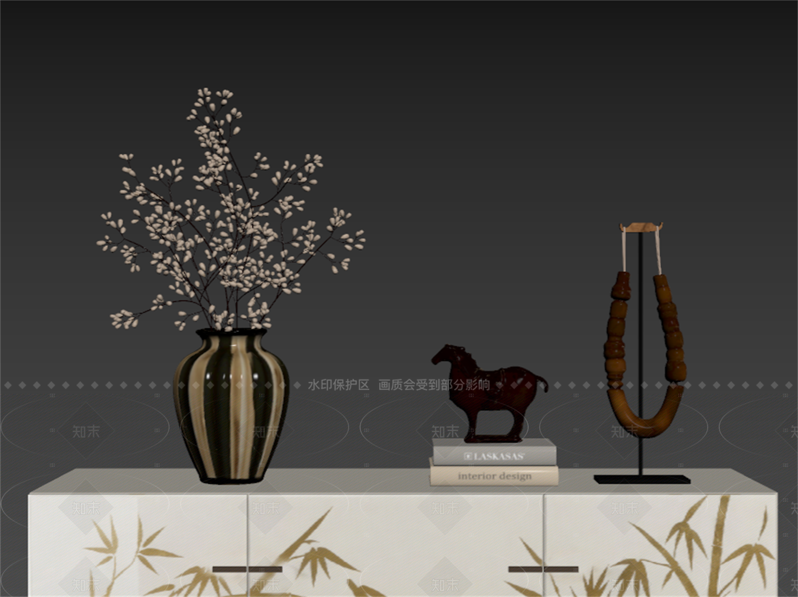 新中式摆件组合3D模型下载【ID:1208506188】