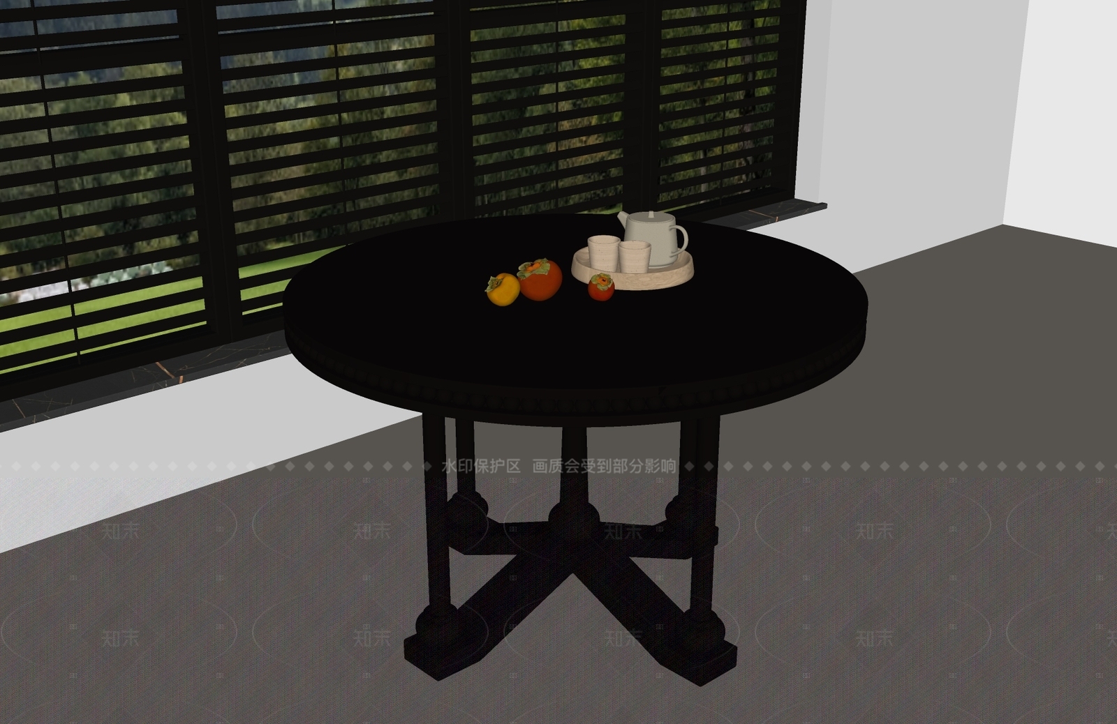 法式美式餐桌SU模型下载【ID:1208506495】