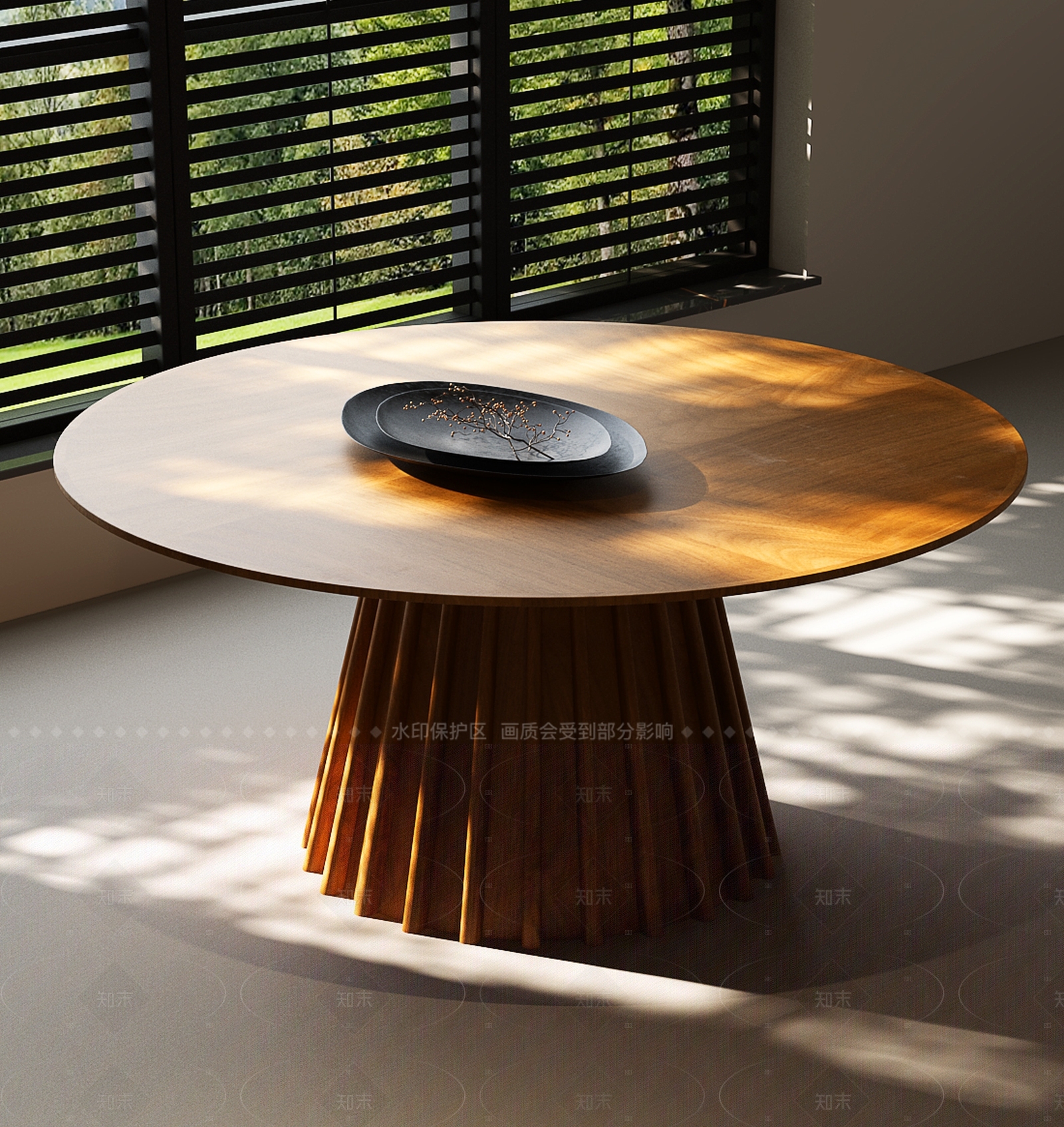 现代简约餐桌3D模型下载【ID:1208507101】