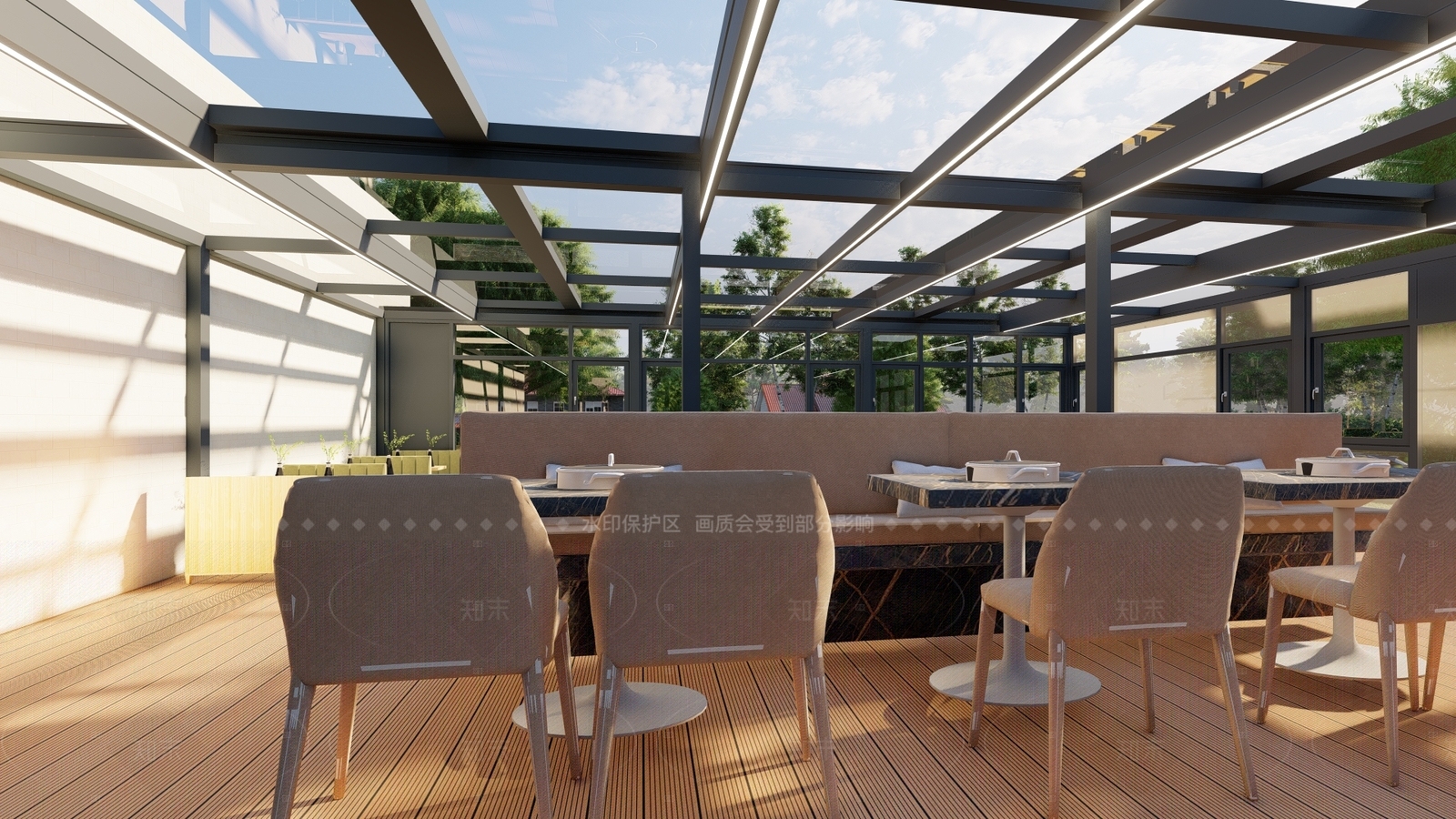 现代茶餐厅SU模型下载【ID:1208507269】