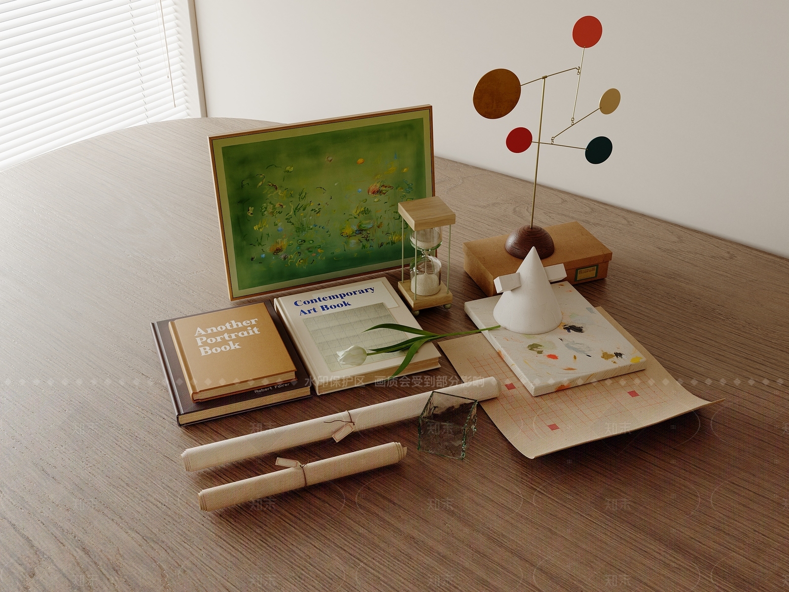 原木风摆件组合3D模型下载【ID:1208508949】