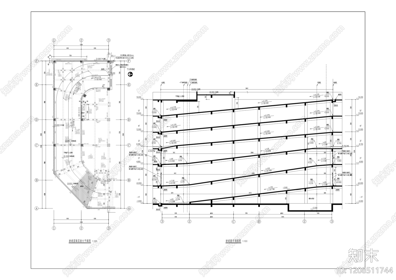 现代停车楼施工图下载【ID:1208511744】