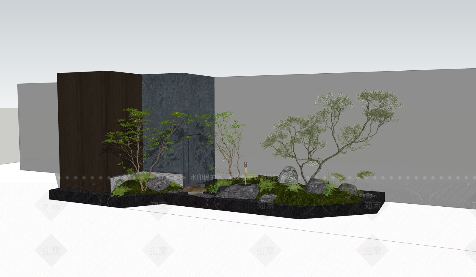 新中式日式茶室SU模型下载【ID:1208512898】