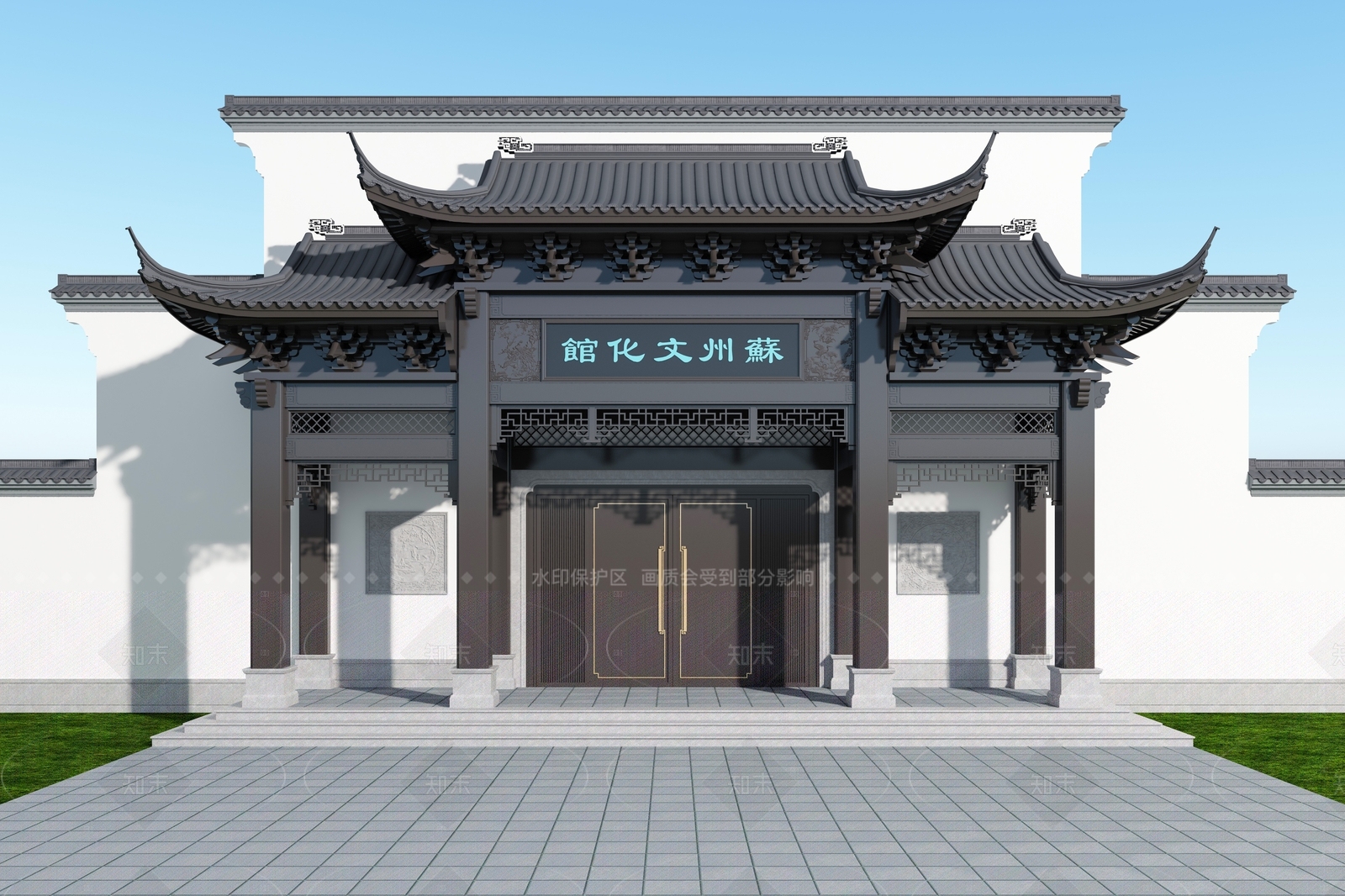 新中式古建3D模型下载【ID:1208513081】