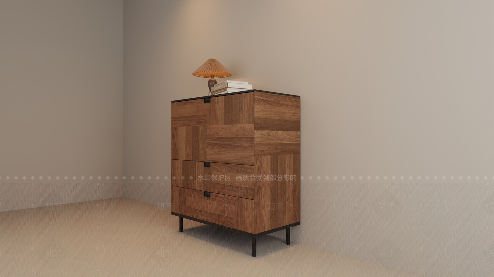 现代复古斗柜SU模型下载【ID:1208514866】