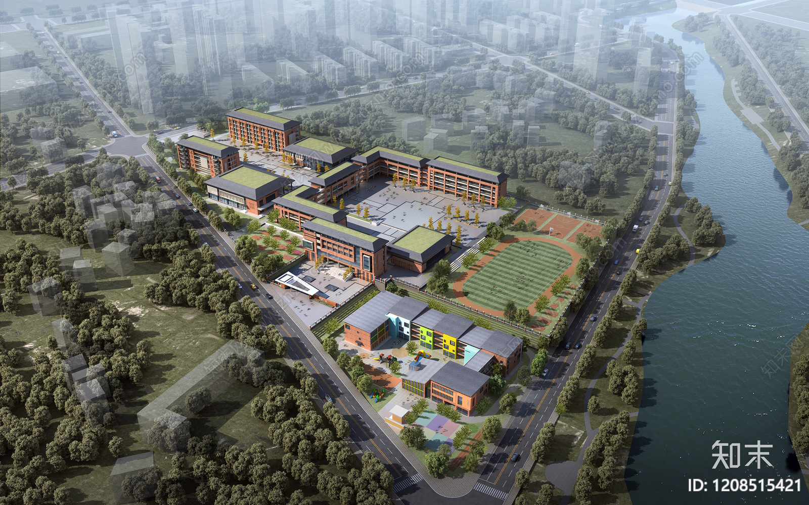 现代新中式中小学建筑下载【ID:1208515421】