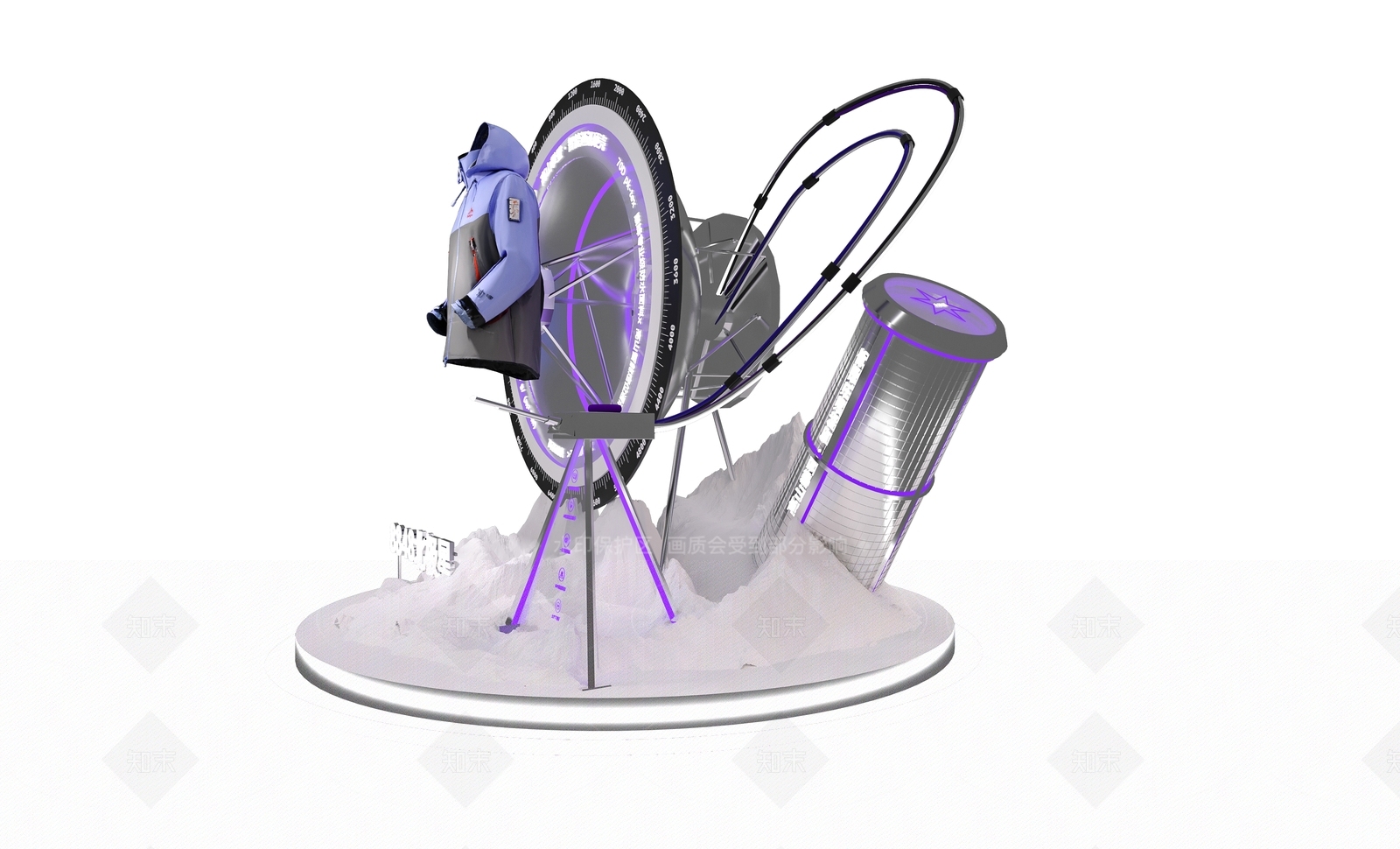科技感未来风服装店3D模型下载【ID:1208515225】