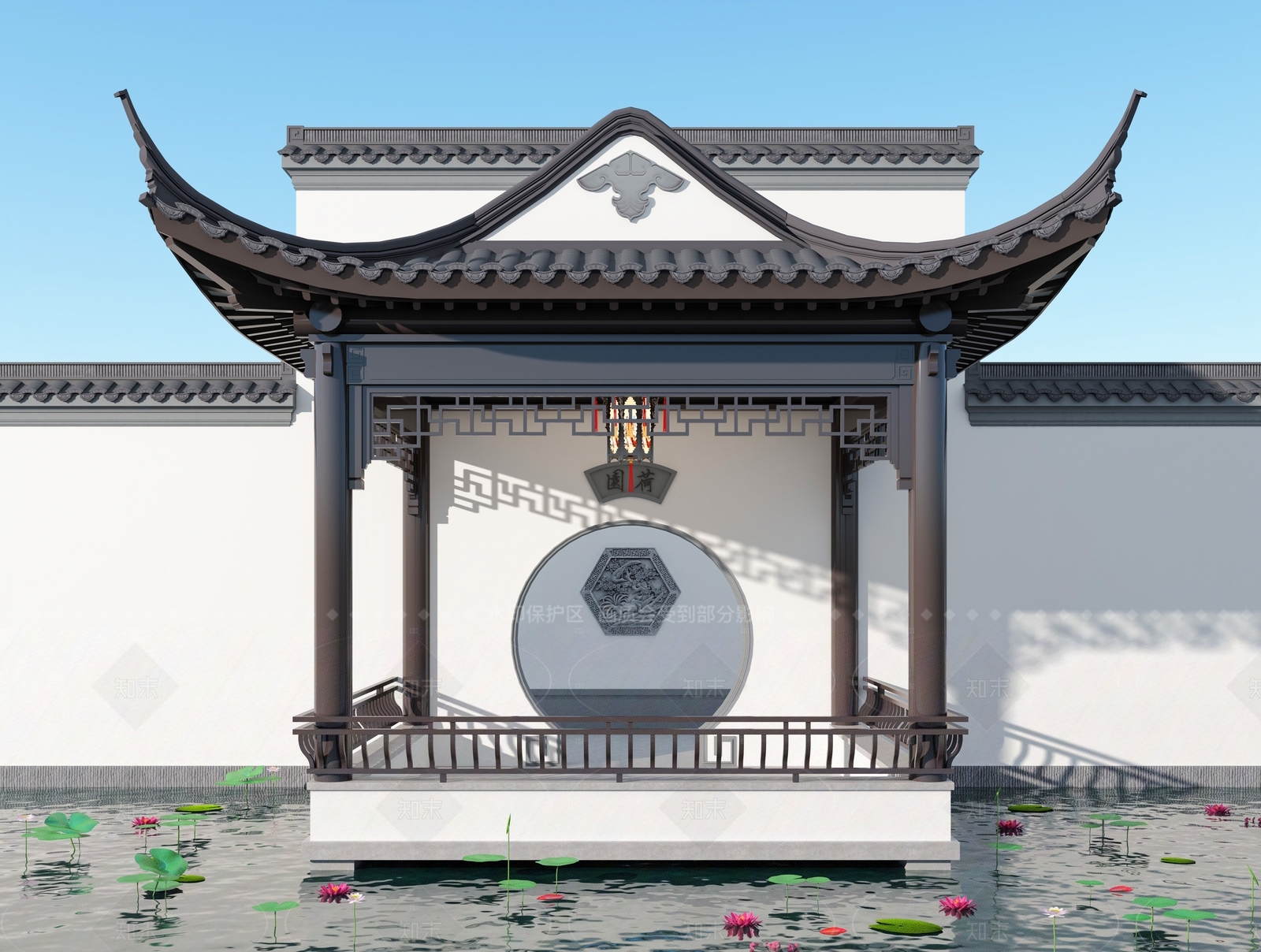 中式新中式亭子SU模型下载【ID:1208516711】