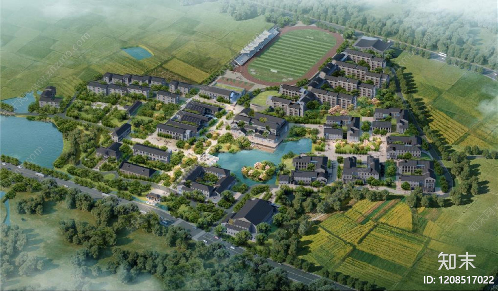 现代新中式景观规划下载【ID:1208517022】