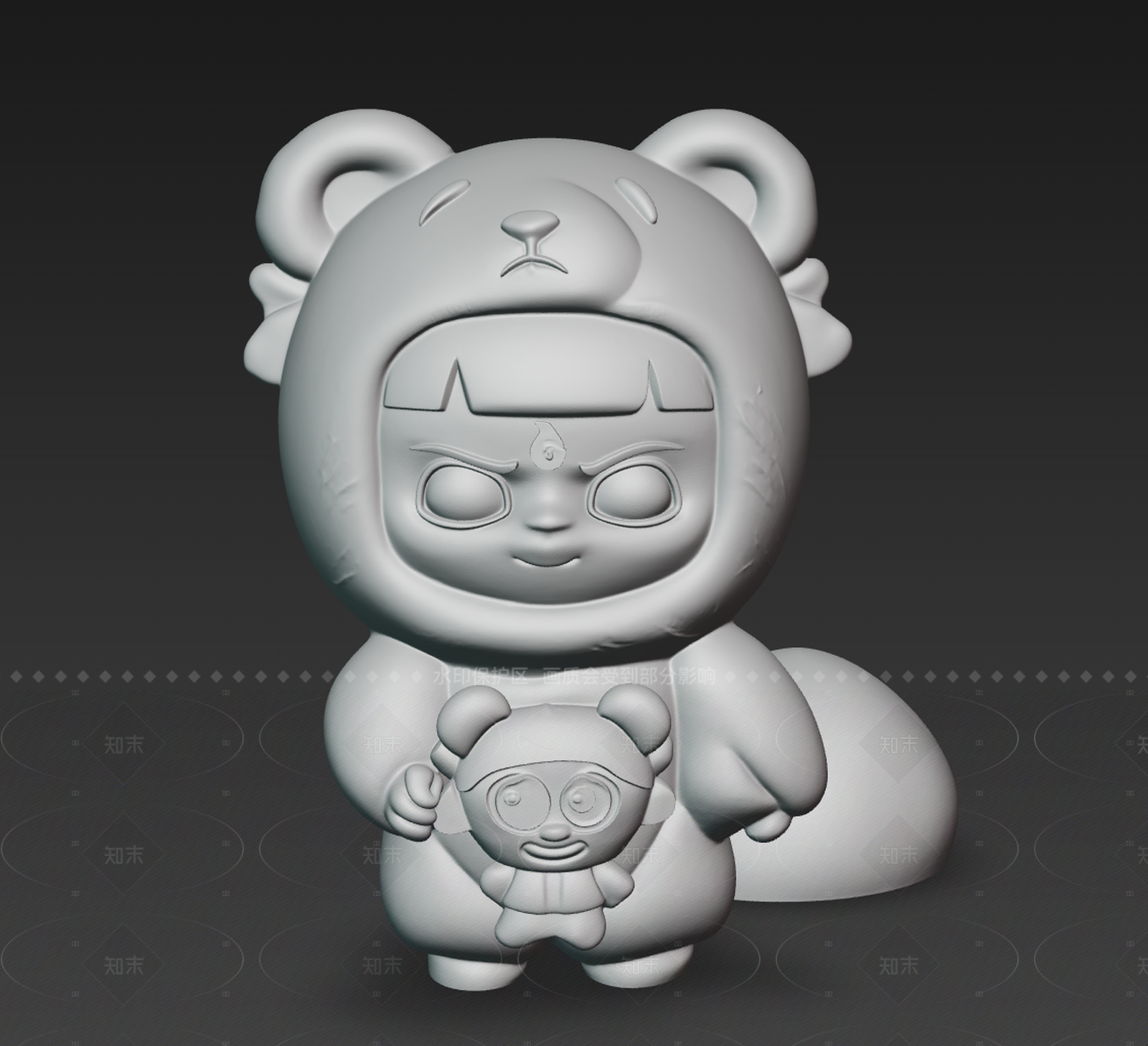 潮玩卡通虚拟人物3D模型下载【ID:1208516769】