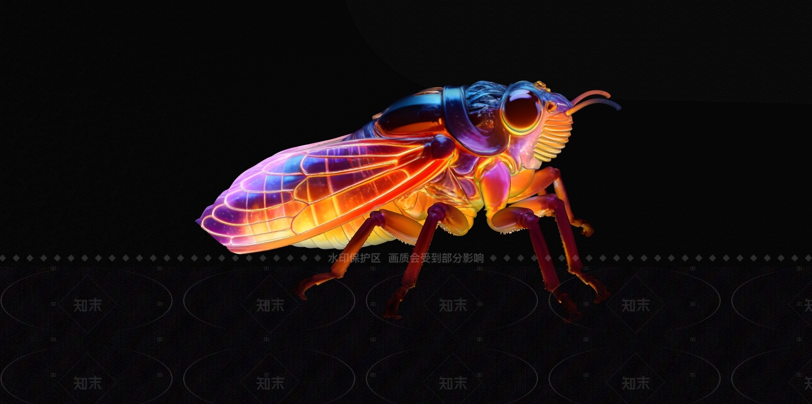 赛博朋克飞行类动物3D模型下载【ID:1208516982】