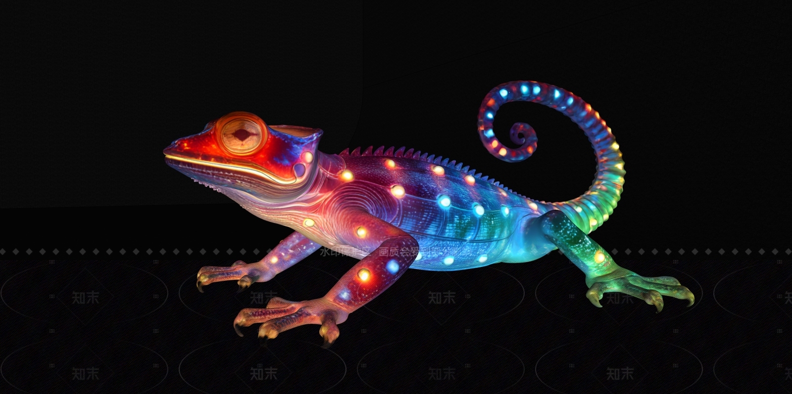 赛博朋克雕塑摆件3D模型下载【ID:1208517131】