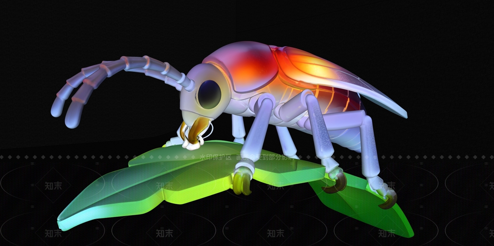 赛博朋克雕塑摆件3D模型下载【ID:1208517217】