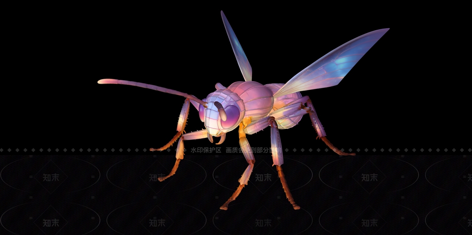 赛博朋克飞行类动物3D模型下载【ID:1208517452】