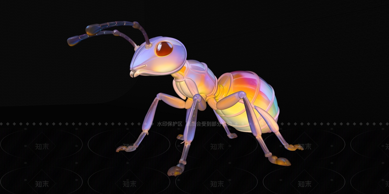 赛博朋克风雕塑摆件3D模型下载【ID:1208517551】