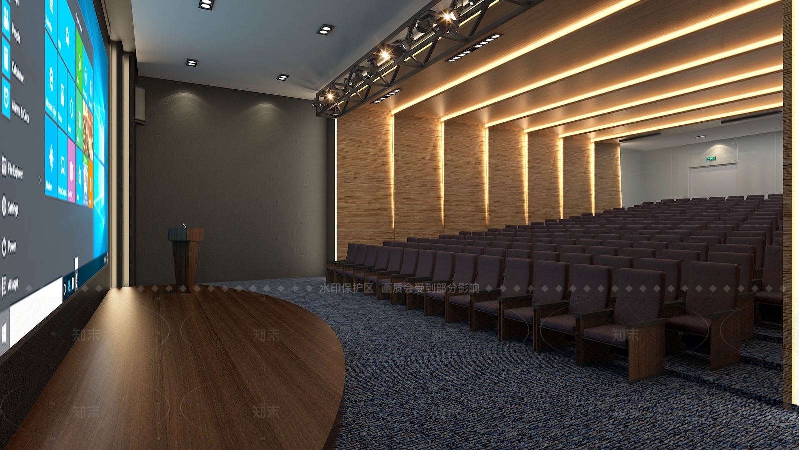 现代简约报告厅3D模型下载【ID:1208517928】