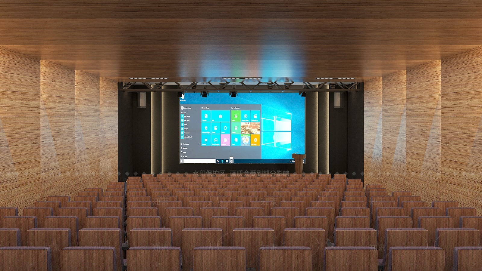 现代简约报告厅3D模型下载【ID:1208517928】