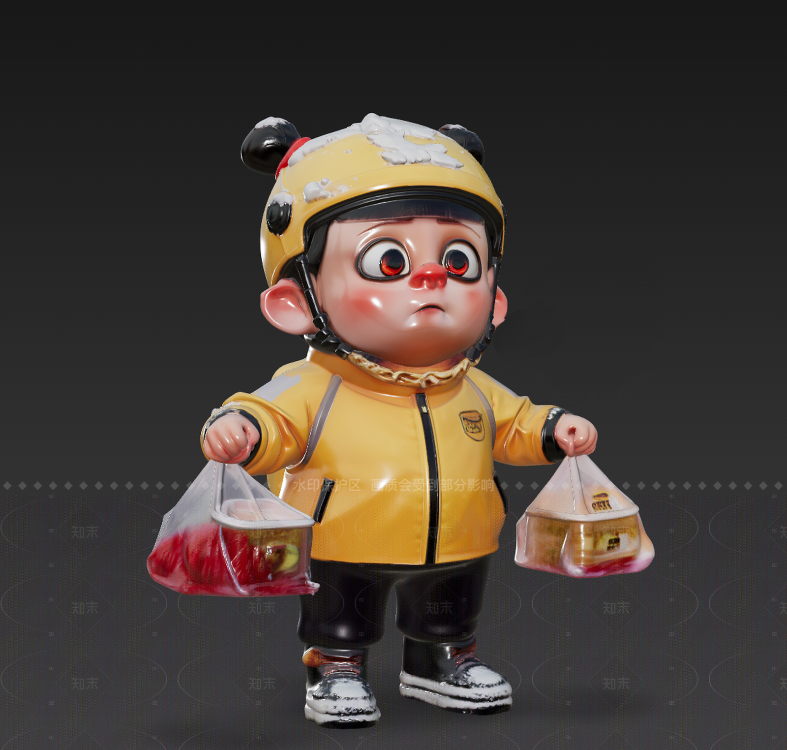卡通写实主义虚拟人物3D模型下载【ID:1208518654】