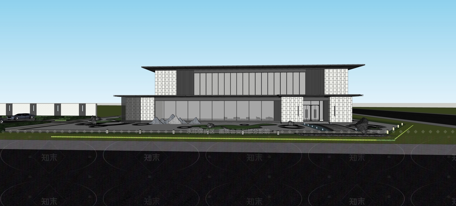 现代新中式幼儿园SU模型下载【ID:1208521222】