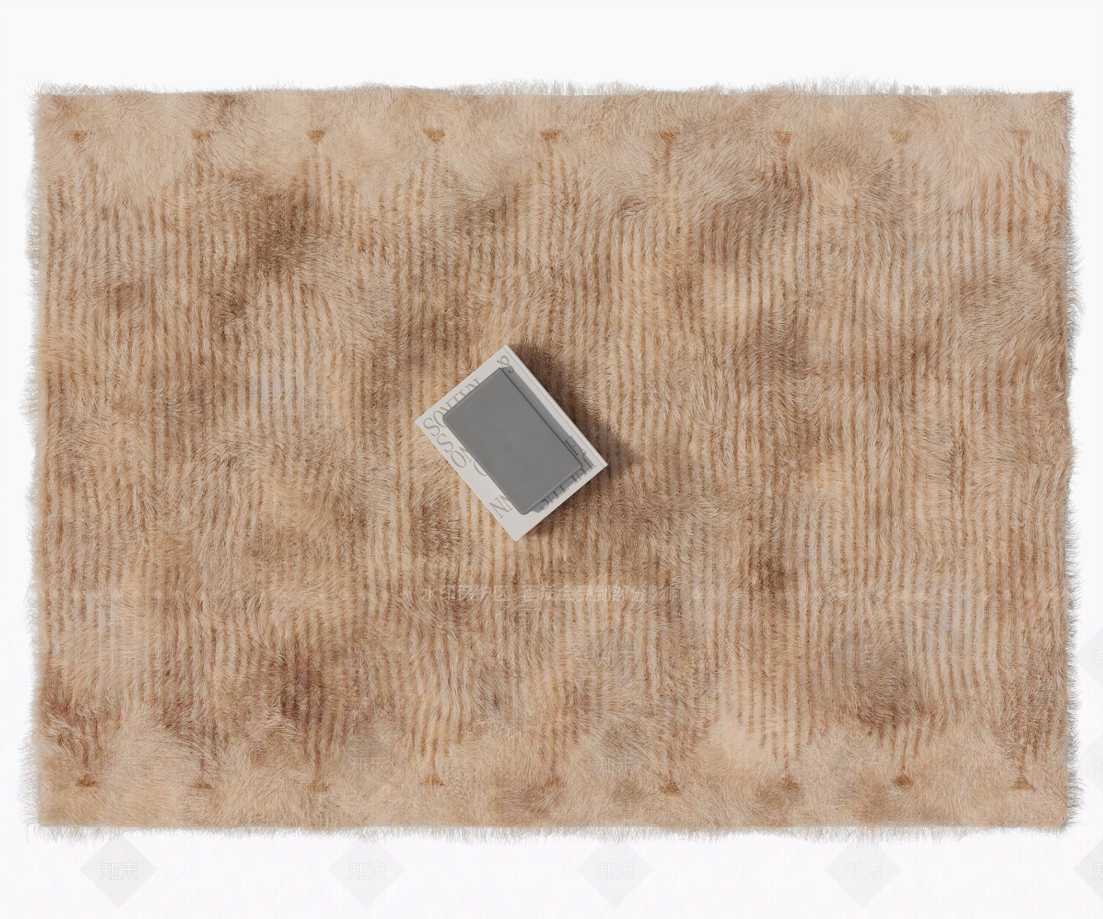 奶油风毛绒地毯3D模型下载【ID:1208524883】