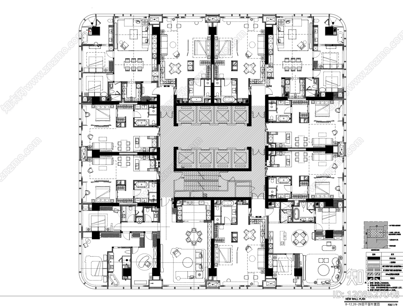 公寓施工图下载【ID:1208527048】