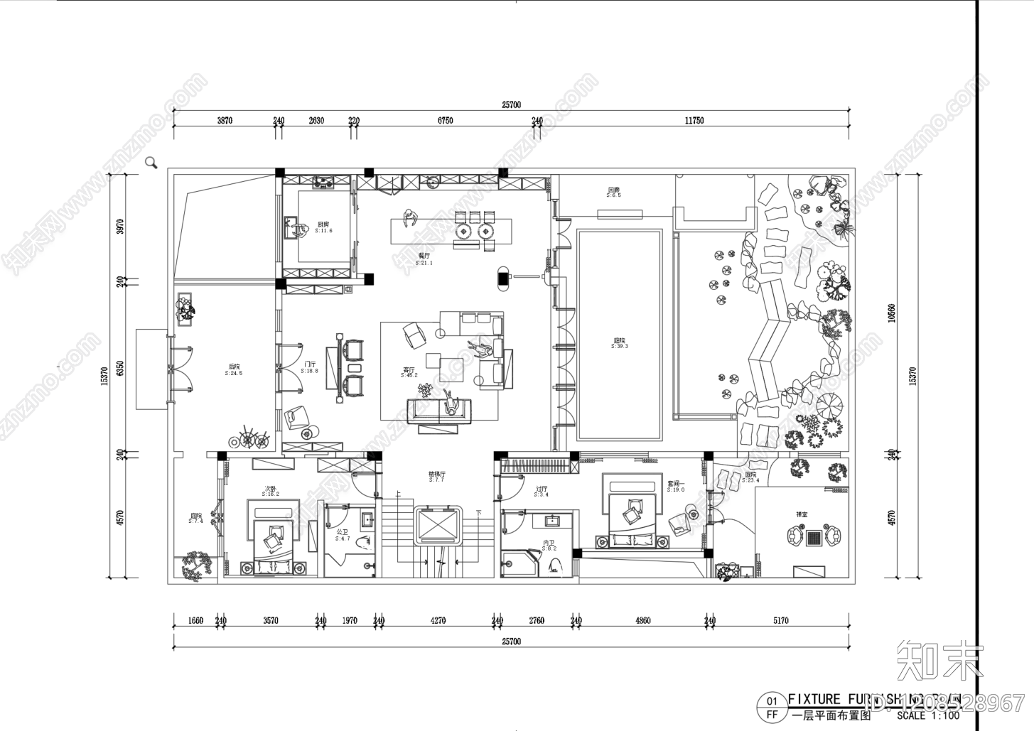 别墅cad施工图下载【ID:1208528967】