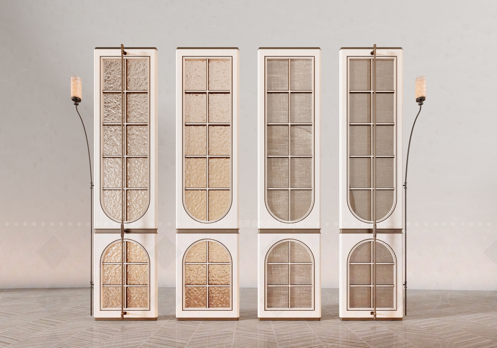 奶油风屏风3D模型下载【ID:1208529329】