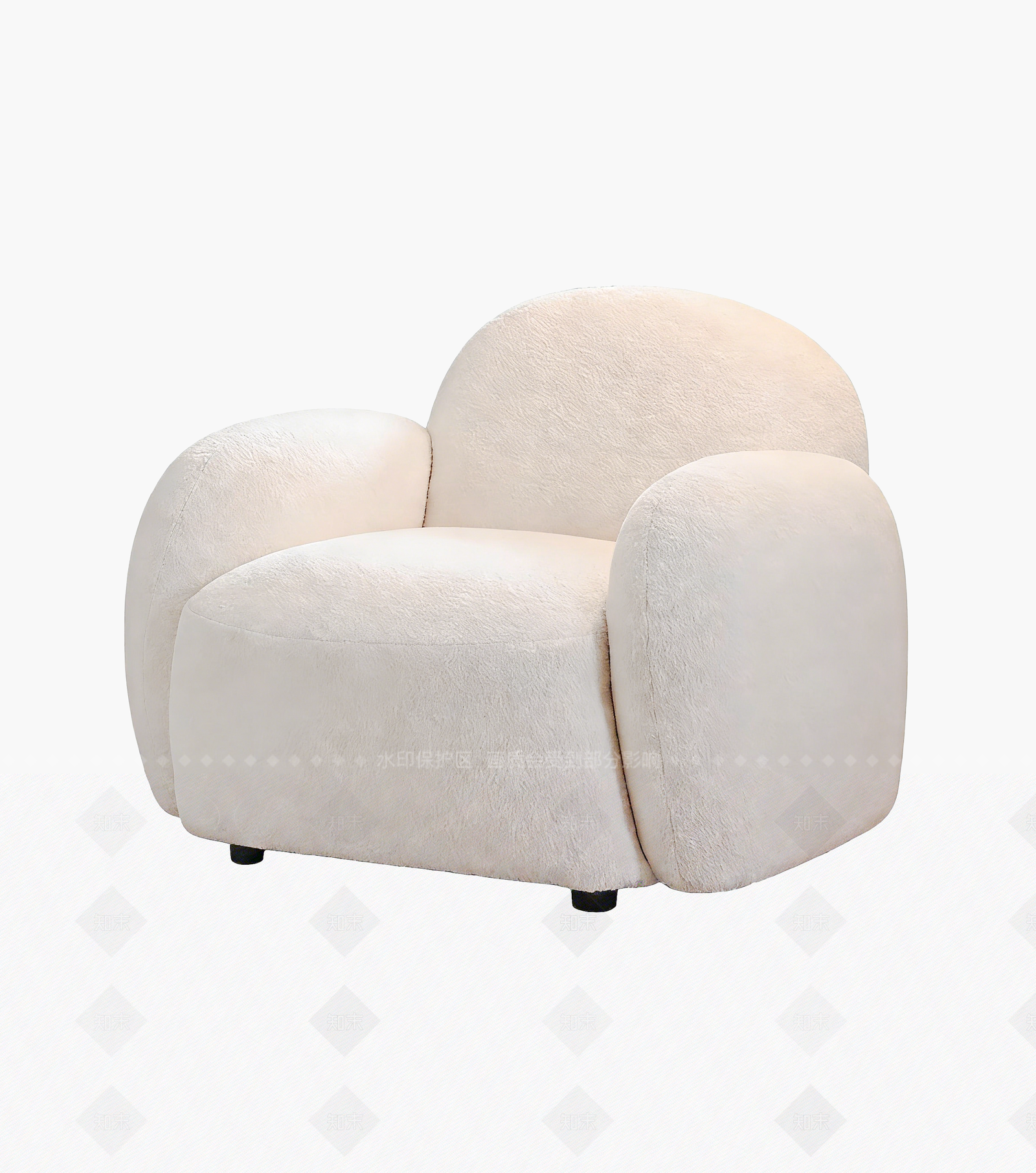 奶油风单人沙发3D模型下载【ID:1208529948】
