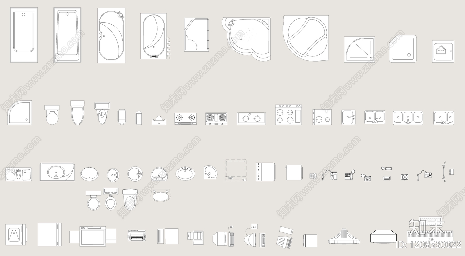 复古中古电器施工图下载【ID:1208530022】