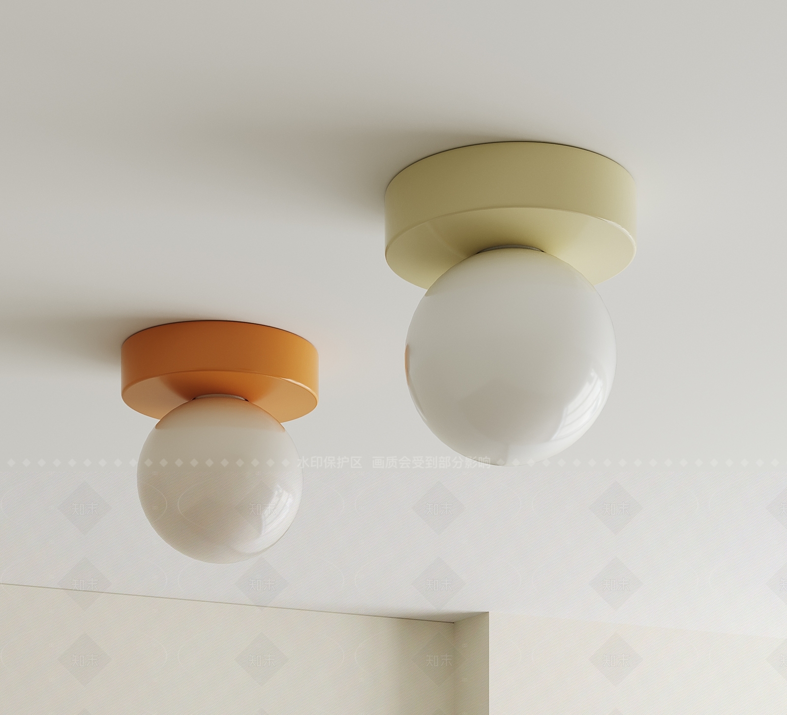 现代简约儿童房吸顶灯3D模型下载【ID:1208533142】