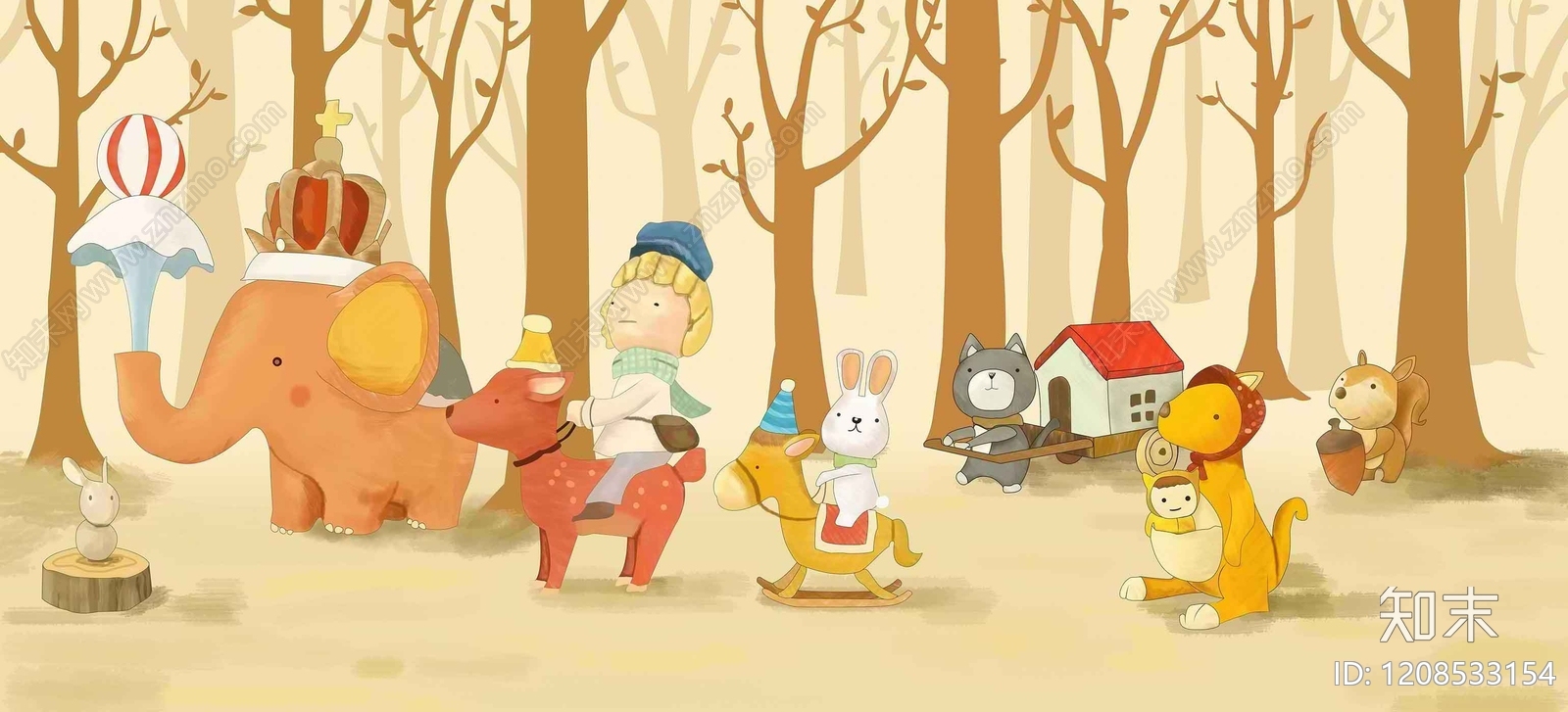 现代儿童壁纸贴图下载【ID:1208533154】