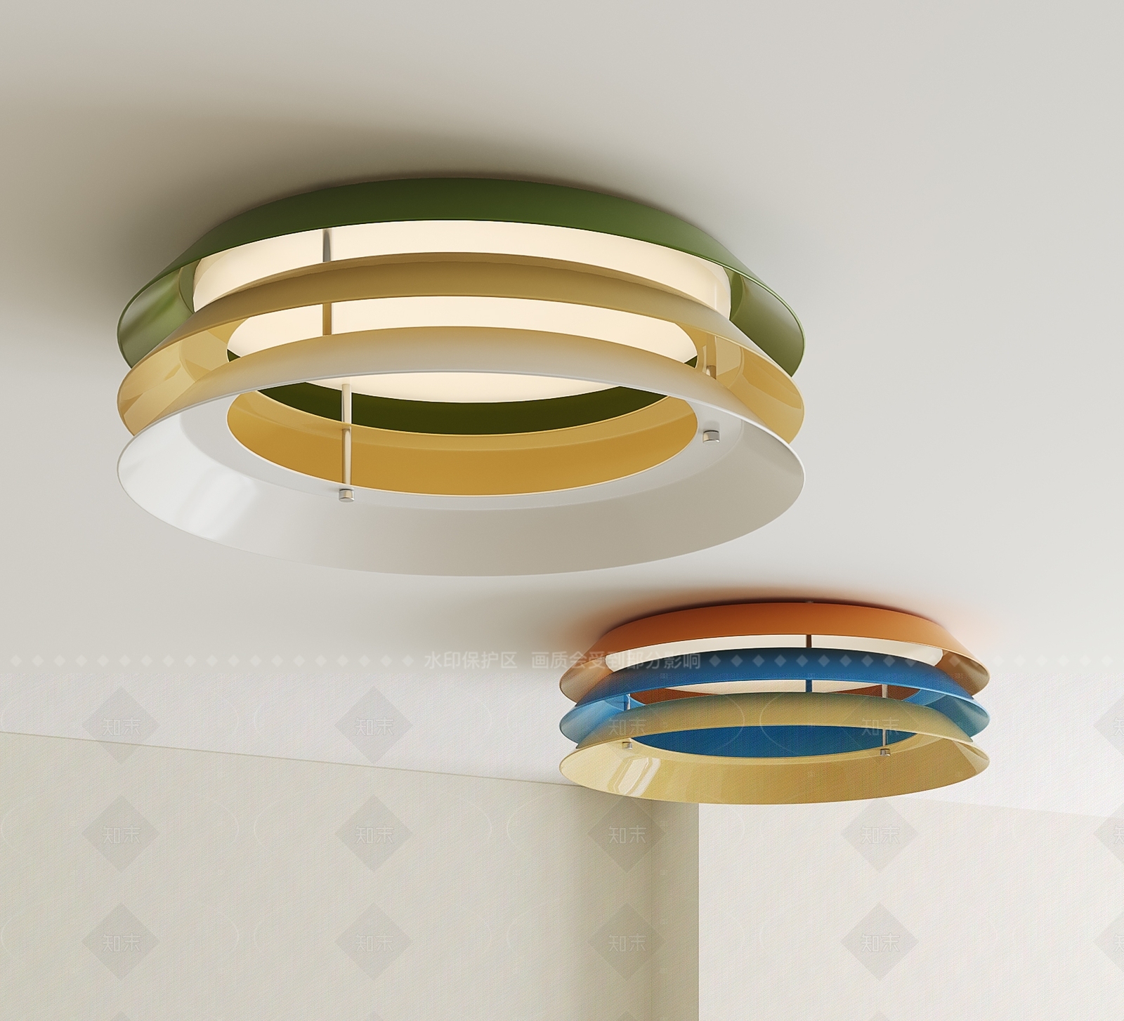 现代简约儿童房吸顶灯3D模型下载【ID:1208533744】