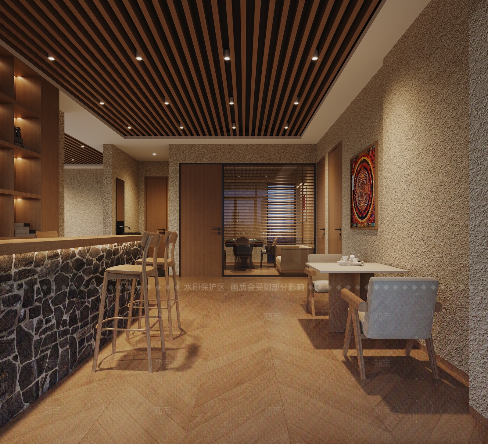 新中式茶馆3D模型下载【ID:1208533945】