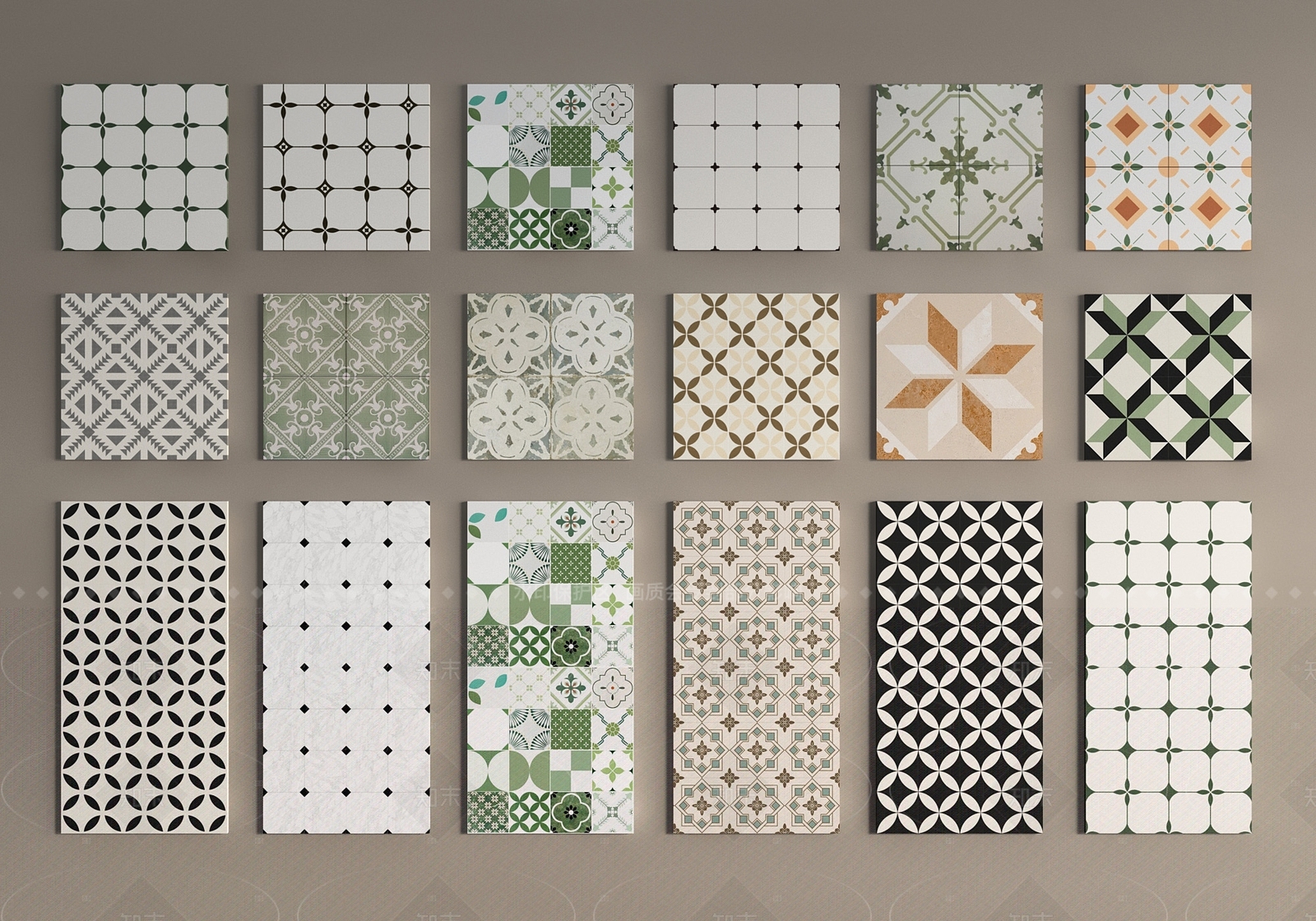 复古地砖3D模型下载【ID:1208535157】