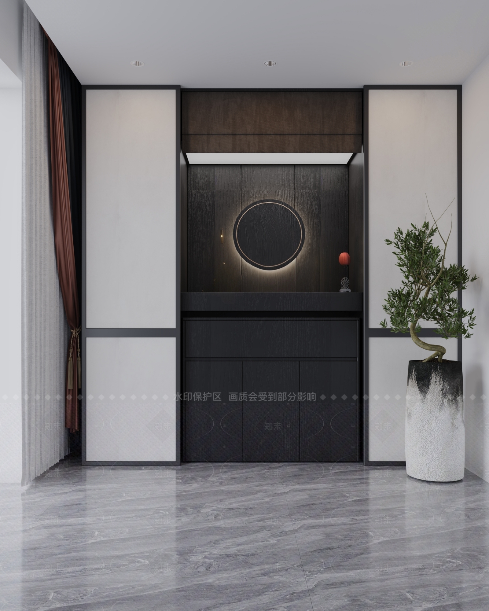 新中式佛堂3D模型下载【ID:1208535401】