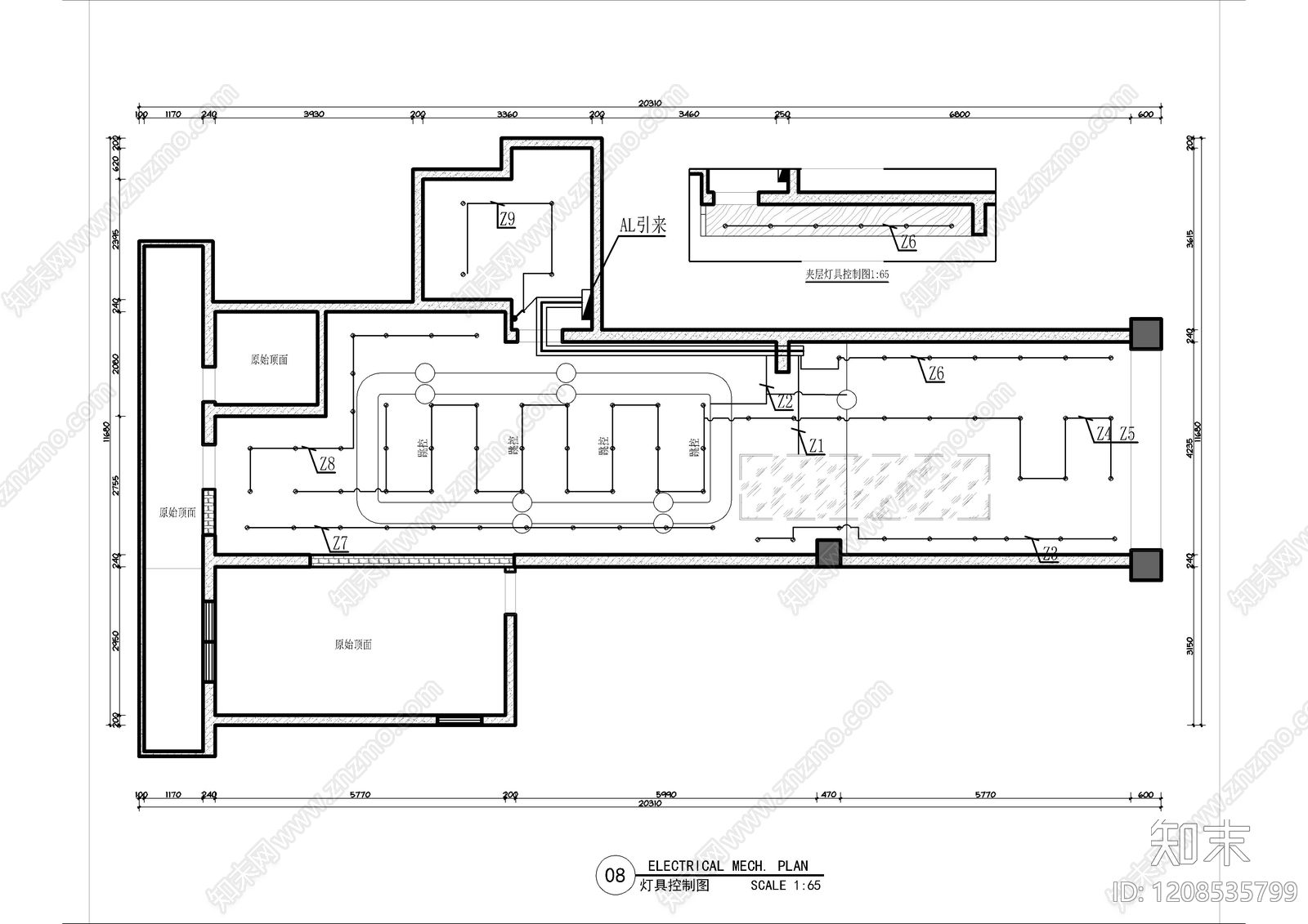 现代超市cad施工图下载【ID:1208535799】