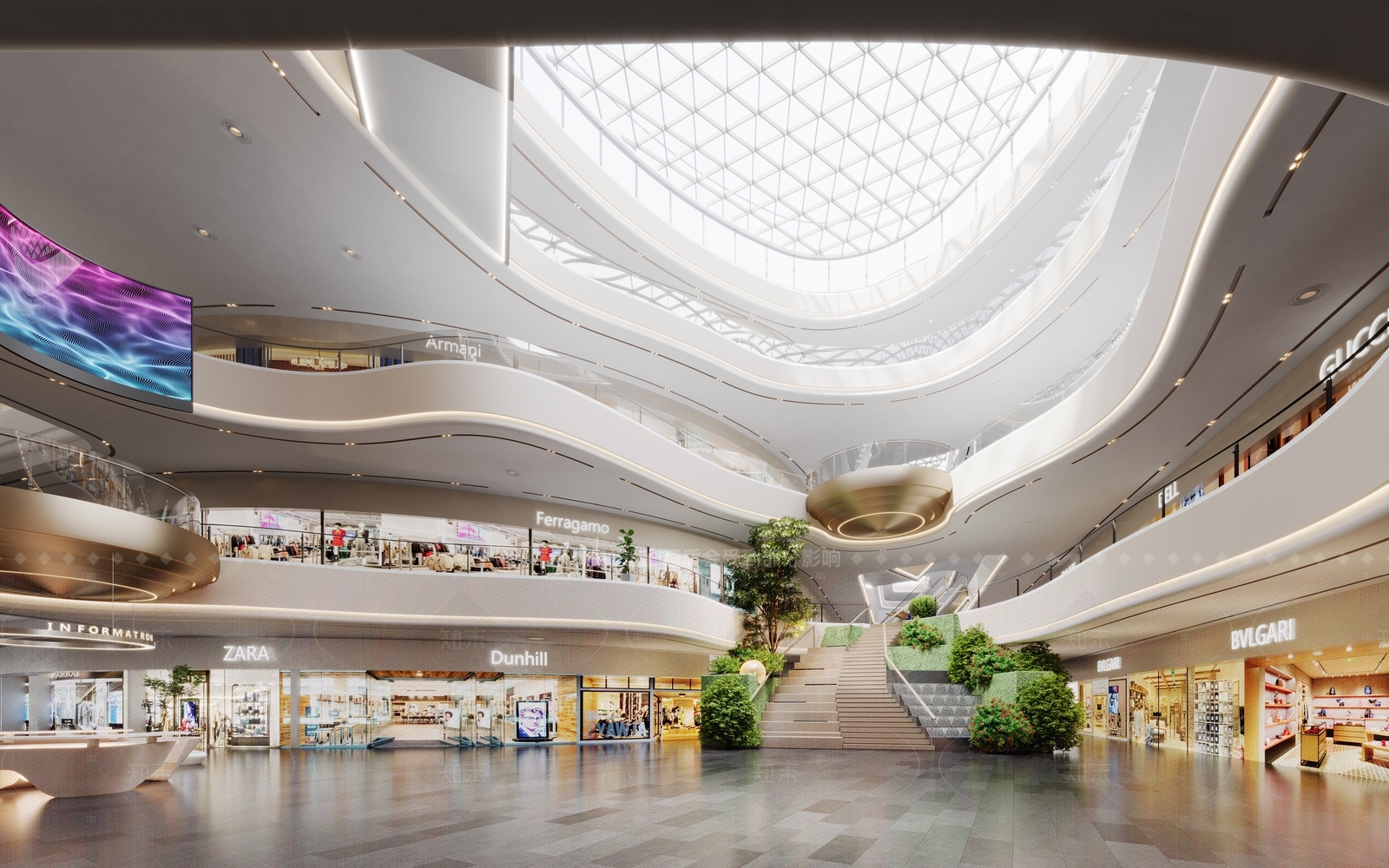 现代简约商场3D模型下载【ID:1208539433】