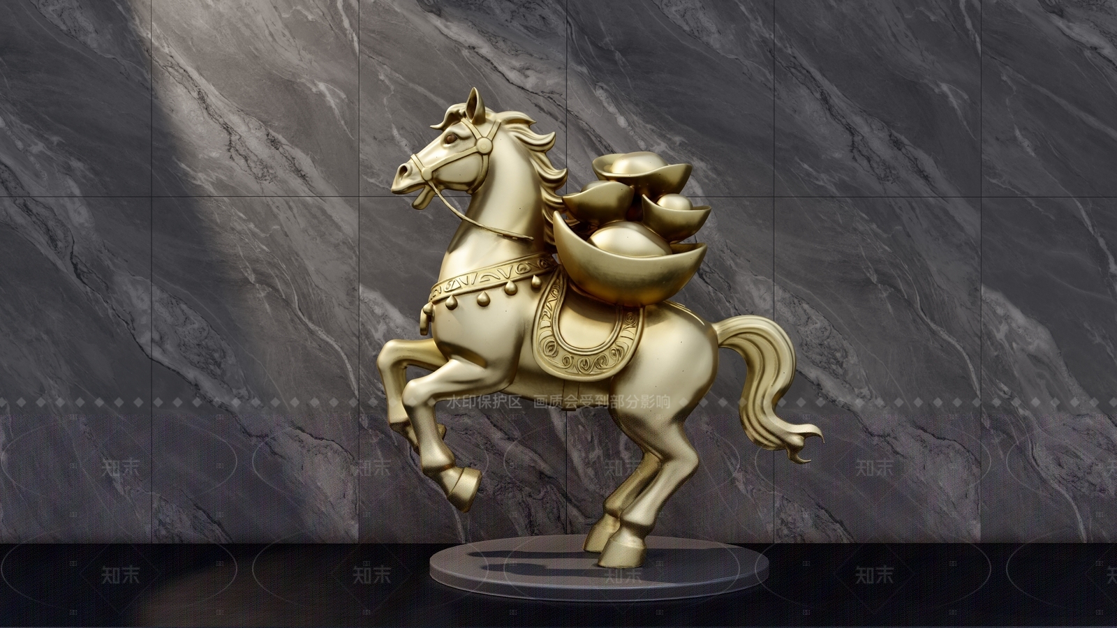 现代中式雕塑摆件SU模型下载【ID:1208539459】