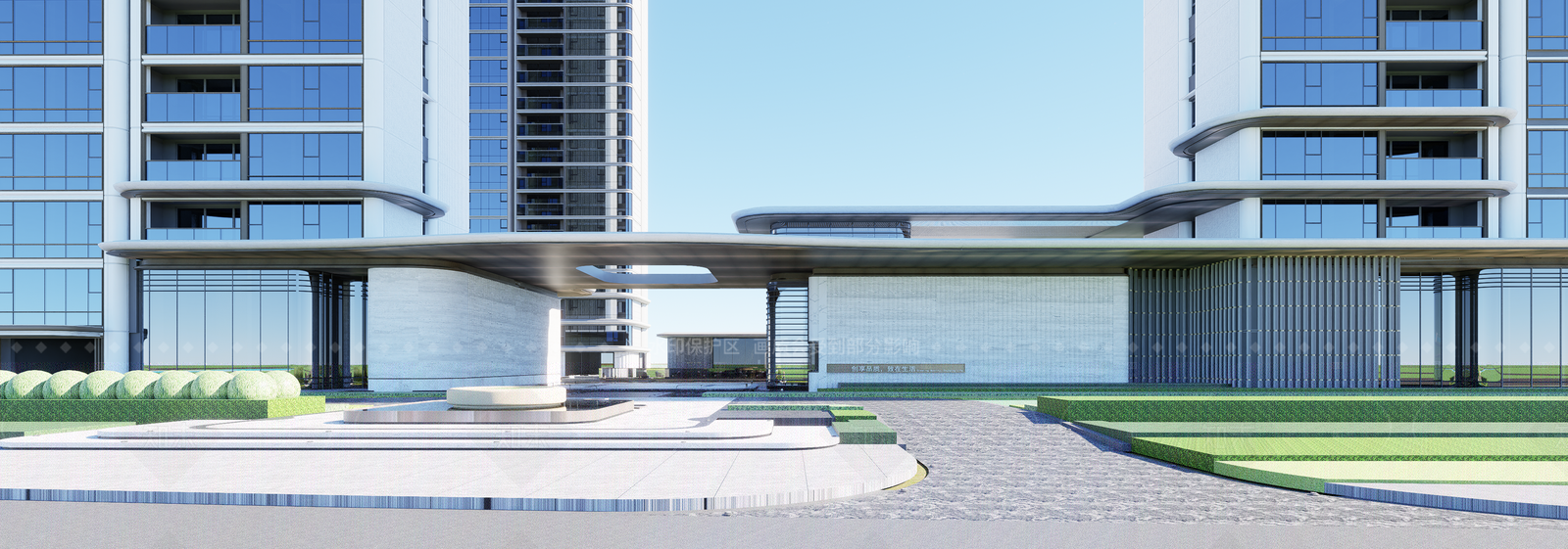 现代高层住宅SU模型下载【ID:1208540070】